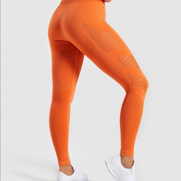 Bright Orange Gym Leggings